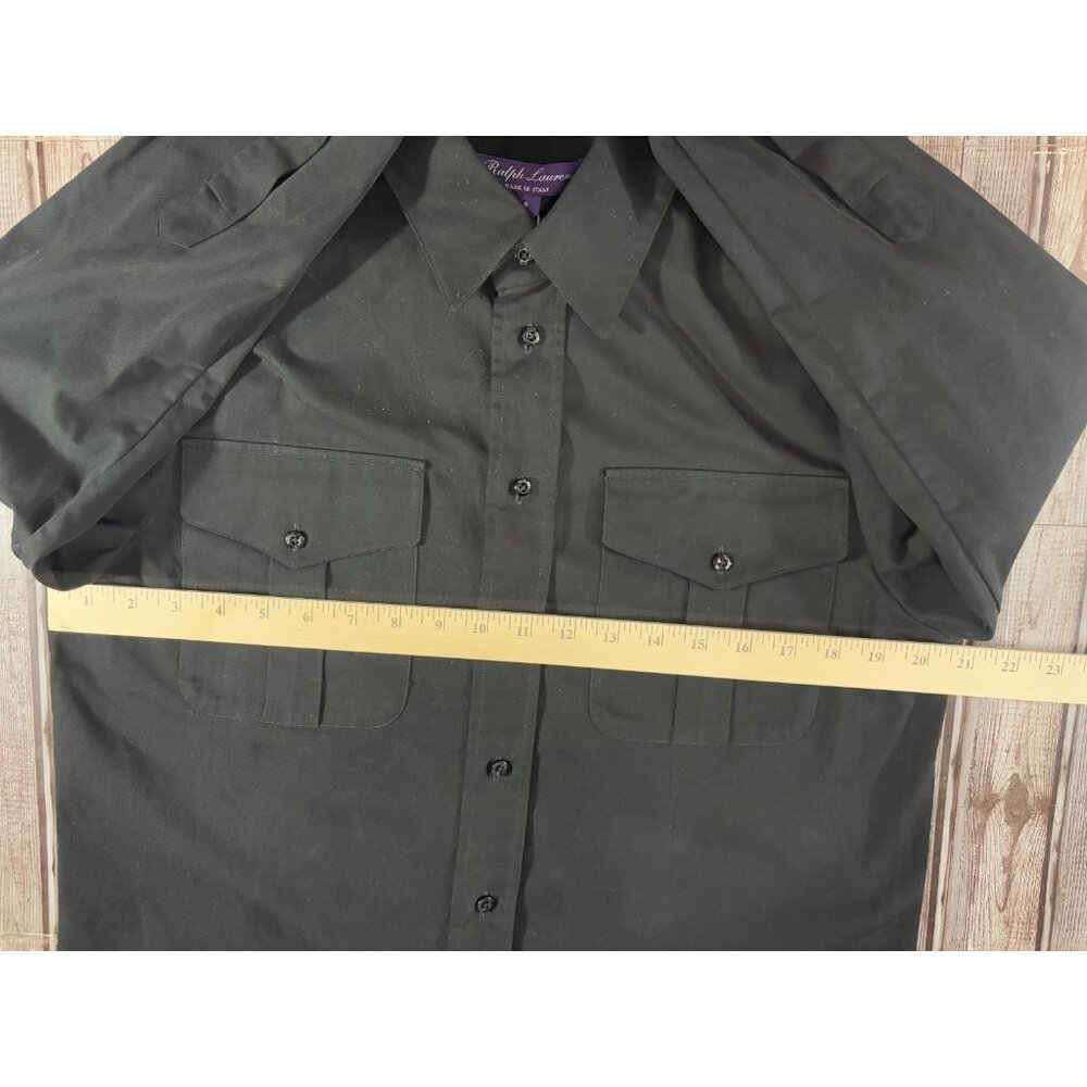 Ralph Lauren Purple Label Raleigh Military Shirt Jac size 6 color black NWT $690 - Picture 13 of 15